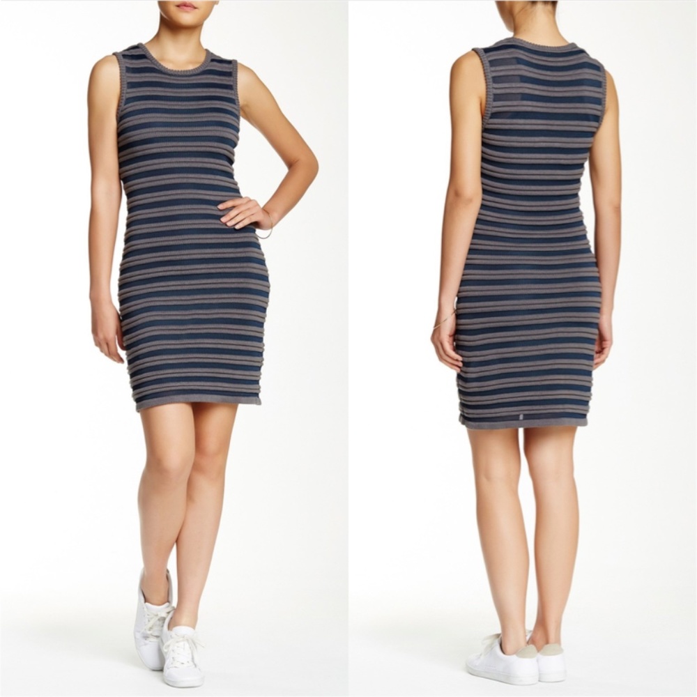 Cut25 by Yigal Azrouel Striped Knit Dress